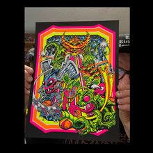 Load image into Gallery viewer, # Arcade blacklight mini portfoilio singles and sets! (screen printed)