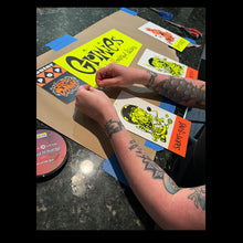 Load image into Gallery viewer, Grimies old school mobile! UV screen printed black light