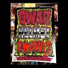 Load image into Gallery viewer, # GWAR Helmet Dwarves Tour Poster Screen Print UV Blacklight