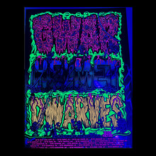 Load image into Gallery viewer, # GWAR Helmet Dwarves Tour Poster Screen Print UV Blacklight