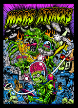 Load image into Gallery viewer, # Mars Attacks PREORDER Blacklight UV Screenprint Poster