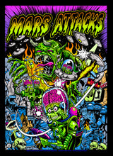 Load image into Gallery viewer, # Mars Attacks PREORDER Blacklight UV Screenprint Poster