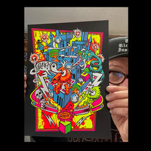 Load image into Gallery viewer, # Arcade blacklight mini portfoilio singles and sets! (screen printed)