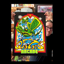 Load image into Gallery viewer, # ARCADE Quazars Blacklight Art Print
