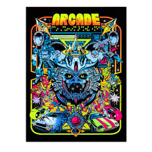 Load image into Gallery viewer, #2 Arcade nights blacklight art print