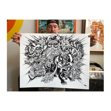 Load image into Gallery viewer, Calling All Destroyers - Original Blackline Ink on Cardstock 19x24" Signed