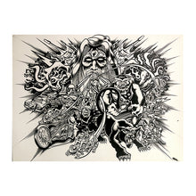 Load image into Gallery viewer, Calling All Destroyers - Original Blackline Ink on Cardstock 19x24" Signed