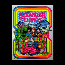 Load image into Gallery viewer, STRANGER THINGS official limited blacklight screen printed poster