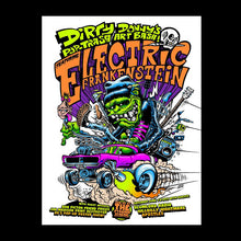Load image into Gallery viewer, Electric Frankenstein DD art bash print. Only a few avaiable!

