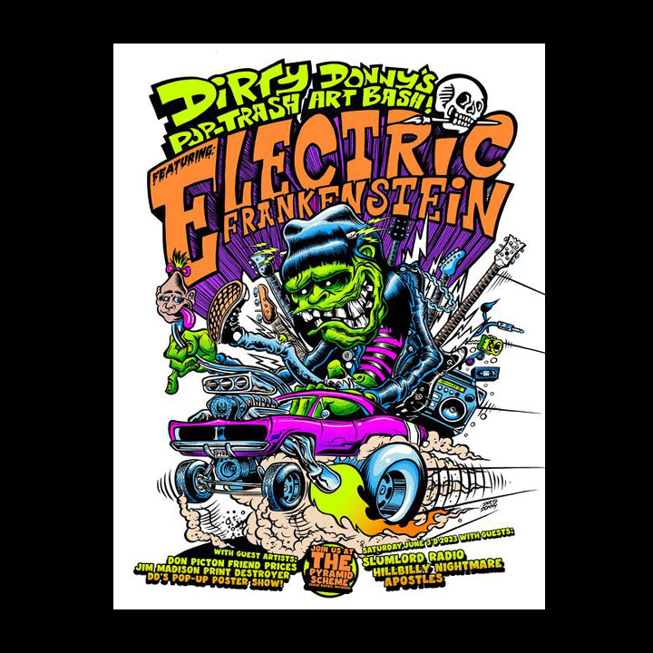 Electric Frankenstein DD art bash print. Only a few left!