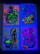 Load image into Gallery viewer, Cereal Monsters UV Blacklight Screen Print
