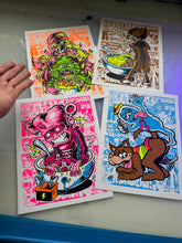 Load image into Gallery viewer, Cereal Monsters UV Blacklight Screen Print
