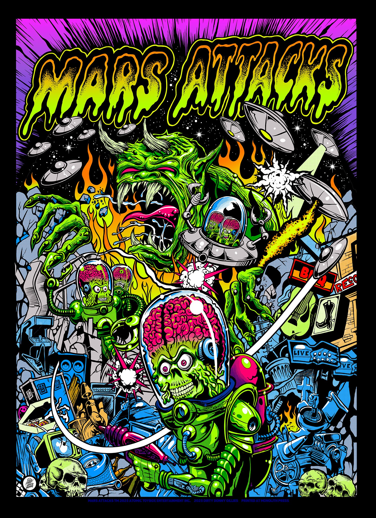 シルクスクリーンポスター DIRTY DONNY バンドポスター ロックポスター シルクスクリーンポスター DIRTY DONNY バンドポスター ロック