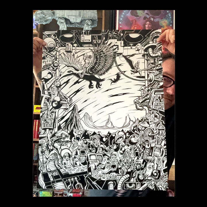 # PRIMUS 2025 - Original Art Blackline Ink on Cardstock 19x24