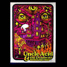 Load image into Gallery viewer, # UNCLE ACID show poster (LIMMITED!) Blacklight screen print
