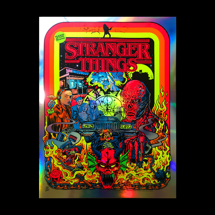 Stranger Things ポスター 1 STRANGER THINGS official limited blacklight screen printed