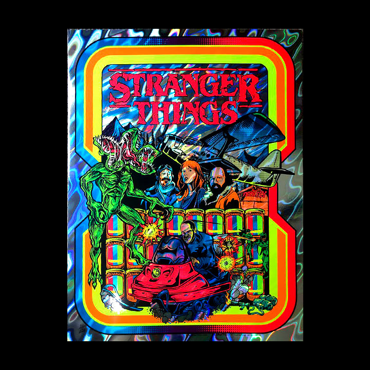 1 STRANGER THINGS official limited blacklight screen printed