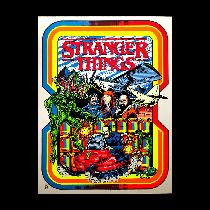 STRANGER THINGS official limited blacklight screen printed