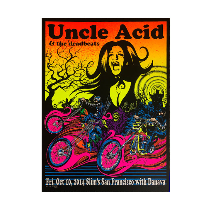 Uncle Acid and the Deadbeats UV Blacklight Poster! *Extremely Rare*
