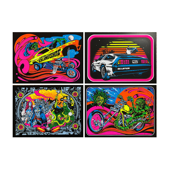 #4 The Set (ALL 4) of Dirty Donny Mini Blacklight Posters!