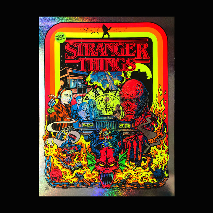 シルクスクリーンポスター DIRTY DONNY バンドポスター STRANGER THINGS official limited blacklight screen printed