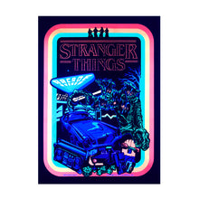 Load image into Gallery viewer, STRANGER THINGS Official UV Blacklight Fuzzy Flocked Poster!
