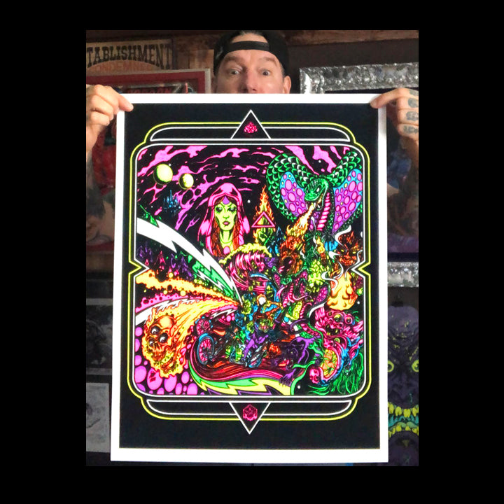 Tropical Gothclub flocked velver blacklight print! – official